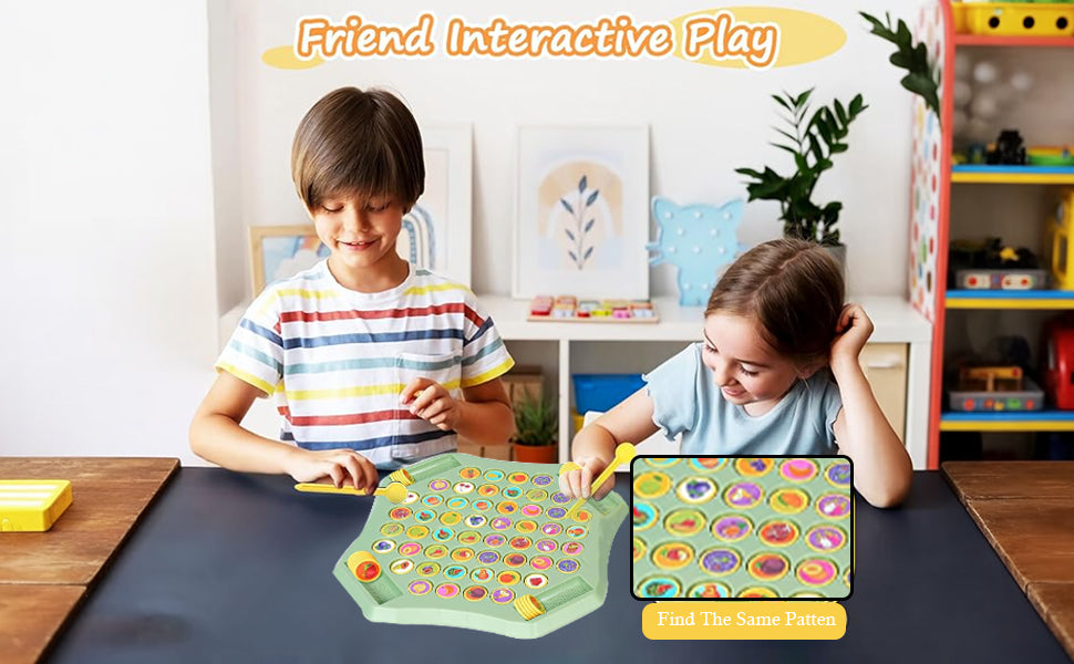 Memory Game for Kids | Flip & Match Chess Board with Animal & Fruit Puzzle Chips | Toys