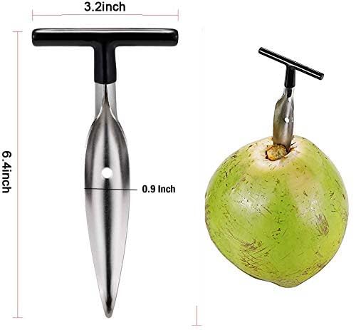 Stainless Steel Coconut Opener Tool, Coconut Driller, Coconut Opener Machine, Opener Knife, Coconut Water Opener-(6.4 X 3.2 X 0.9 in) (Pack- 1)