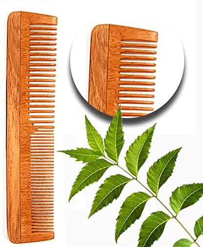 Wooden Comb For Women & Men I Neem Wood Comb For Hair Growth I Anti Dandruff I Hairfall (Pack of 3)