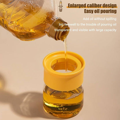 2 in 1 Oil Dispenser Bottle with Silicone Basting Brush for Cooking Vinegar Sauce BBQ Grill Frying Baking,Air Fryer,Glass Olive Oil Dispenser for Kitchen (Pack of 1)