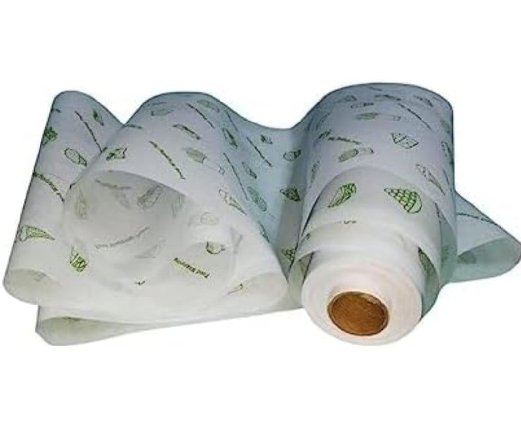 (BOGO) Food Wrapping Paper Roll - 25 + 25 Mtr Free,Non-Stick, Oil Proof Butter Paper Roll, Reheatable Foil Paper for Food Wrap, Paper Foil for Chapati, Roti Wrap & More, Wrapping Paper for Food, Parchment Paper
