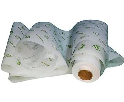 (BOGO) Food Wrapping Paper Roll - 25 + 25 Mtr Free,Non-Stick, Oil Proof Butter Paper Roll, Reheatable Foil Paper for Food Wrap, Paper Foil for Chapati, Roti Wrap & More, Wrapping Paper for Food, Parchment Paper