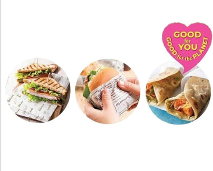 (BOGO) Food Wrapping Paper Roll - 25 + 25 Mtr Free,Non-Stick, Oil Proof Butter Paper Roll, Reheatable Foil Paper for Food Wrap, Paper Foil for Chapati, Roti Wrap & More, Wrapping Paper for Food, Parchment Paper