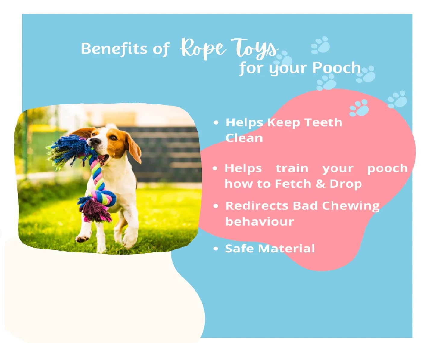 Dog Chew Toy + Toys for Puppies & Small Dogs Toys, Rope Ball Toy Cotton, Rubber Ball, Chew Toy, Rubber Toy, Training Aid For Dog -Pack of 6 (Multicolor)