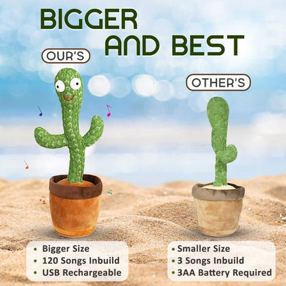 Dancing Cactus | Talking Singing Cactus | Kids Game | LED Lights | Gift for Boys & Girls