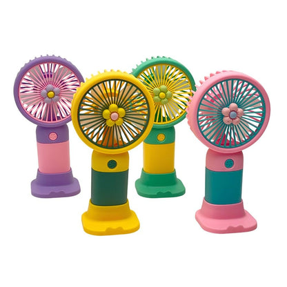 echargeable Hand Fan | 3 Speed USB Portable Fan | 2-in-1 Handheld & Desk Fan | Pocket Charging Fan for Men & Women | Travel Office Outdoor | Purple
