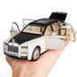 Scale Rolls Royce Phantom Exclusive Alloy Metal Pull Back Die-cast Car Scale Model with Sound Light Mini Auto Toy for Kids Metal Model Toy Car with Sound and Light [White]