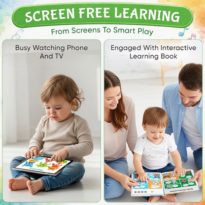 12-in-1 Interactive Musical Learning Book for Kids (1–5 Years) – Free Battery | Wonderful Gift | Learn and Play Sound Book with Fruits, Transportation and More | Educational Musical Toy