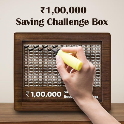 ARTWood Wooden Piggy Bank for Kids & Adults, Coin Box with Carved Design, Savings Box, Mini Bank, Wooden Coin Box, Money Saver, Piggy Bank with Numbers (1) Modern