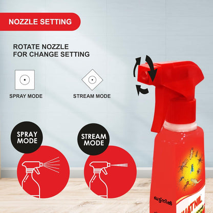 Khatnil Advanced Formula Bed Bug Killer Spray 250ml, Pack of 2 | Cockroach Killer Spray 250 + 250 | Instant Kill |Spray and Spring Mode | Fresh Fragrance