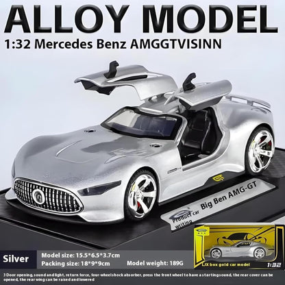 Mercedes Benz Gran Turismo SUV Car 1:32 Scale Model Car Exclusive Alloy Metal Pull Back Die-cast Diecast Metal Pullback Toy Openable Doors & Light Music Best Gifts Kids【Colors as Per Stock 】