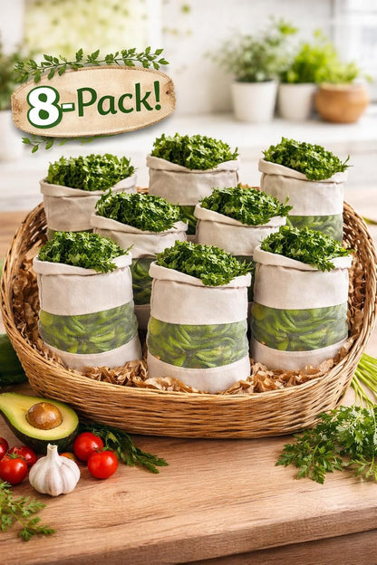 Pack of 8 Vegetable Mesh Storage Bags for Refrigerator | Reusable Cotton Produce Bags with Drawstring | Eco-Friendly Fridge Organizer for Fruits & Vegetables