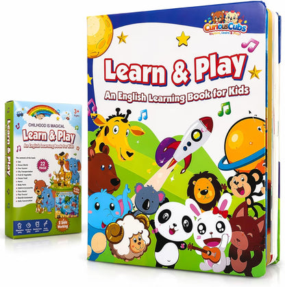 12-in-1 Interactive Musical Learning Book for Kids (1–5 Years) – Free Battery | Wonderful Gift | Learn and Play Sound Book with Fruits, Transportation and More | Educational Musical Toy