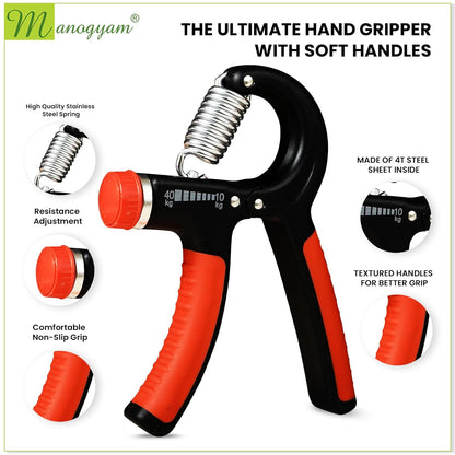 Druklife Adjustable Hand Grip Strengthener, Hand Gripper for Men & Women for Gym Workout Hand Exercise Equipment to Use in Home