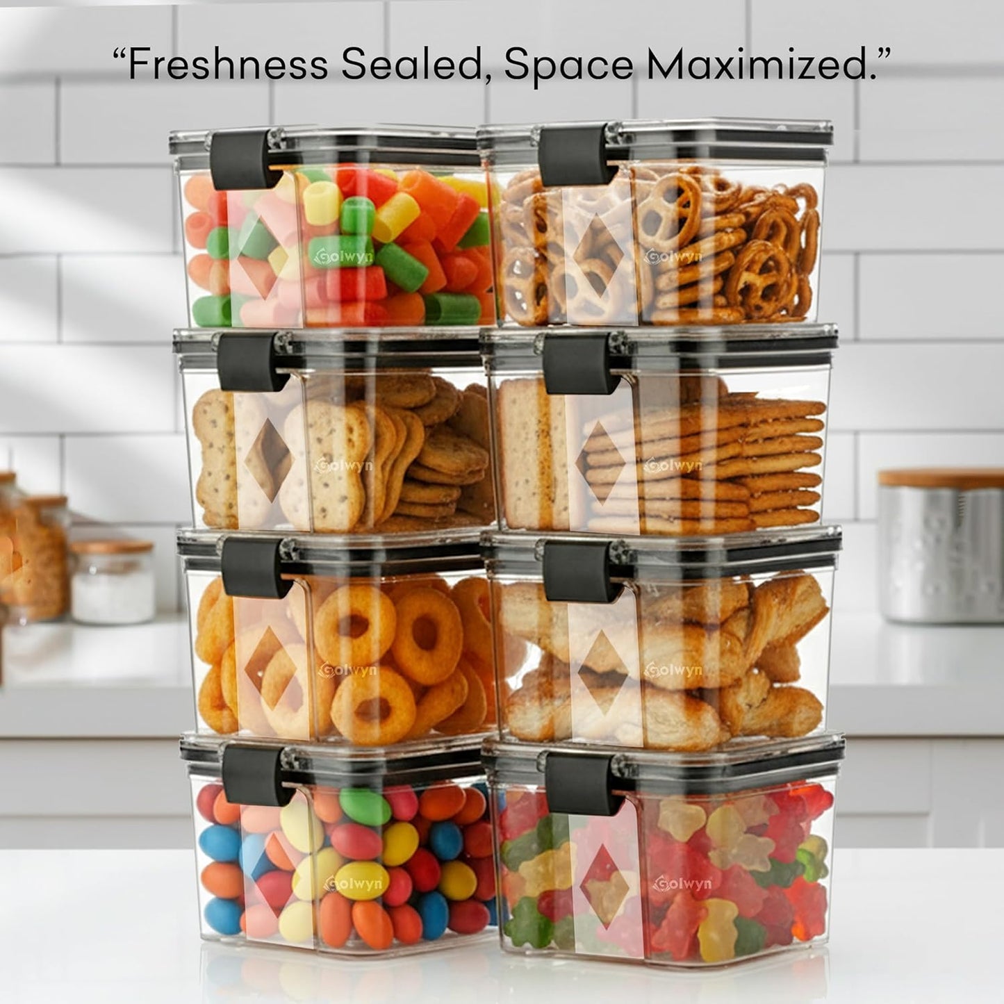 KITCHEN STORAGE CONTAINER SET AIR TIGHT (500 ML SET OF 12), PLASTIC