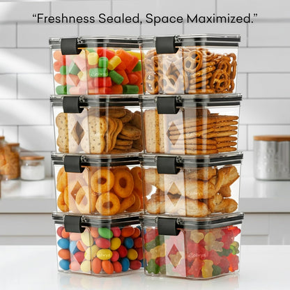 KITCHEN STORAGE CONTAINER SET AIR TIGHT (500 ML SET OF 12), PLASTIC