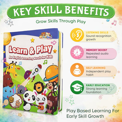 12-in-1 Interactive Musical Learning Book for Kids (1–5 Years) – Free Battery | Wonderful Gift | Learn and Play Sound Book with Fruits, Transportation and More | Educational Musical Toy
