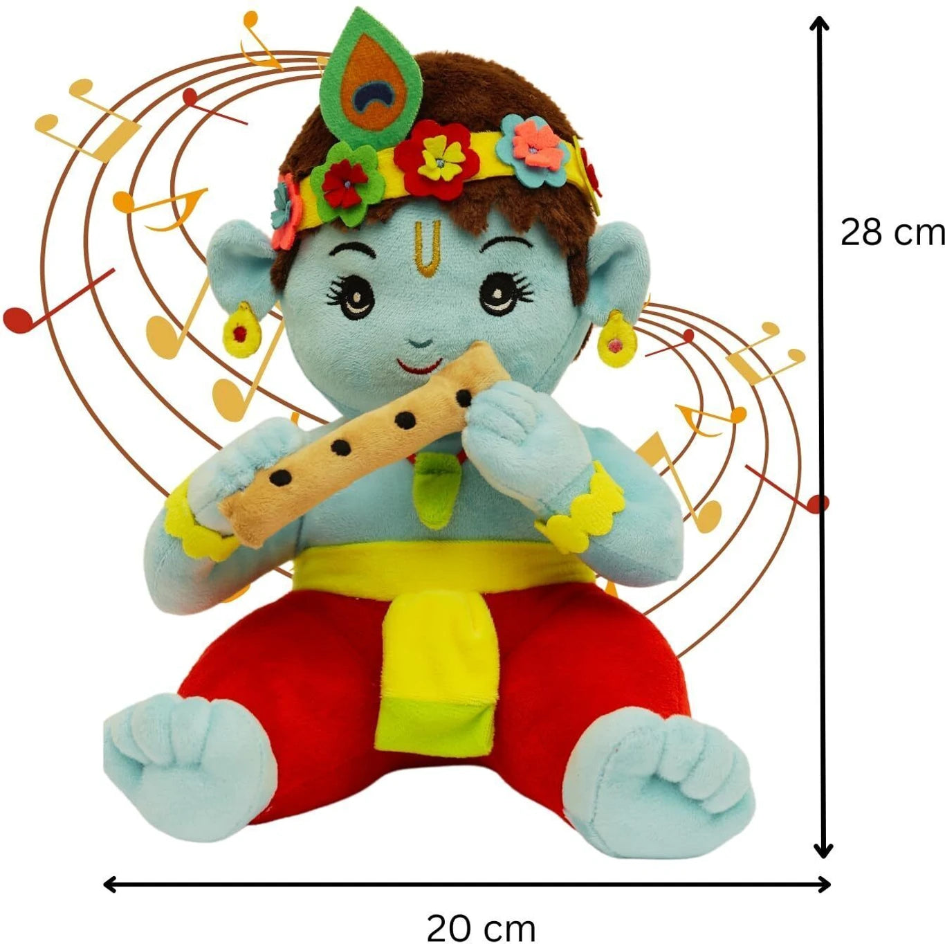 Plush Toys Collection, Decorative Soft Toys, Set of 1, Krishna Teddy Bear Design